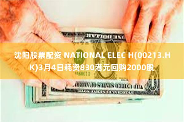 沈阳股票配资 NATIONAL ELEC H(00213.HK)3月4日耗资830港元回购2000股