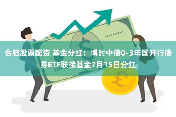 合肥股票配资 基金分红：博时中债0-3年国开行债券ETF联接基金7月15日分红