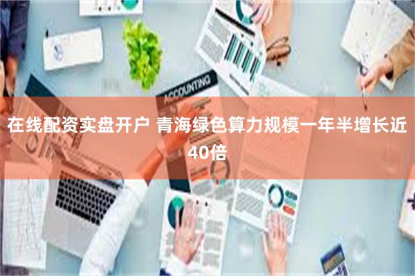在线配资实盘开户 青海绿色算力规模一年半增长近40倍