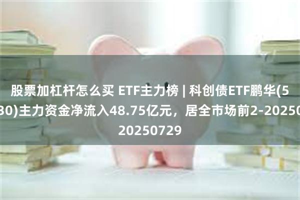 股票加杠杆怎么买 ETF主力榜 | 科创债ETF鹏华(551030)主力资金净流入48.75亿元，居全市场前2-20250729